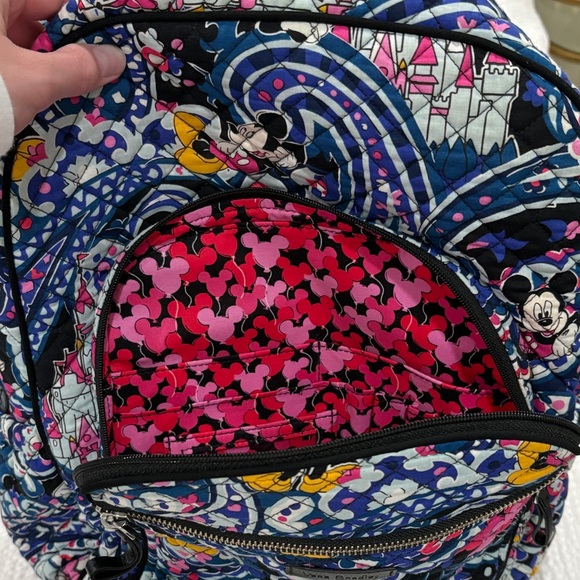 Vera Bradley Disney Paisley Mickey Mouse Backpack - Black and Pink - Picture 9 of 9